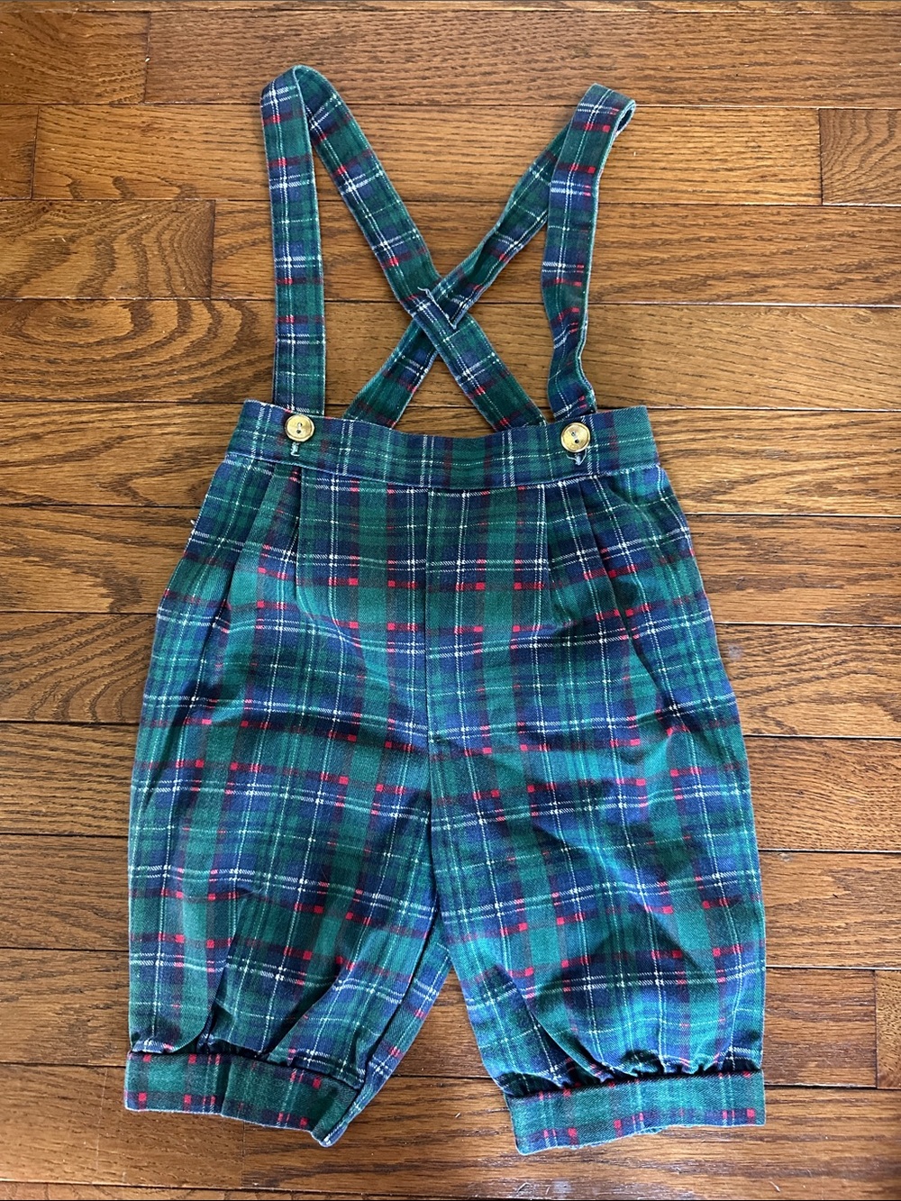 Vintage Plaid Overalls